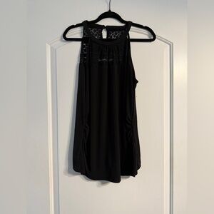 New York & Company Black Lace Detail Tank Top - XL - NWOT
